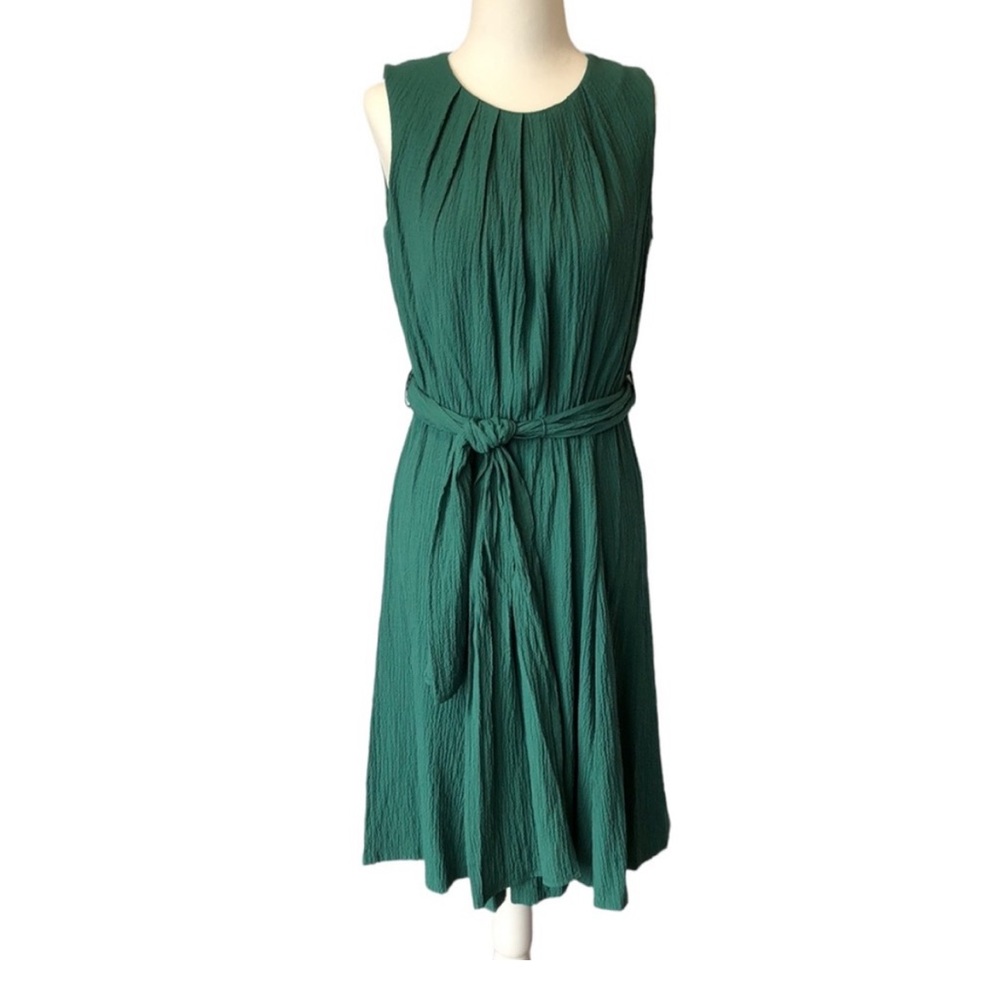 CALVIN KLEIN crushed linen look belted dress. Worn twice